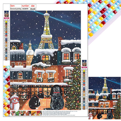 Snow City - Full Square Drill Diamond Painting 30*40CM