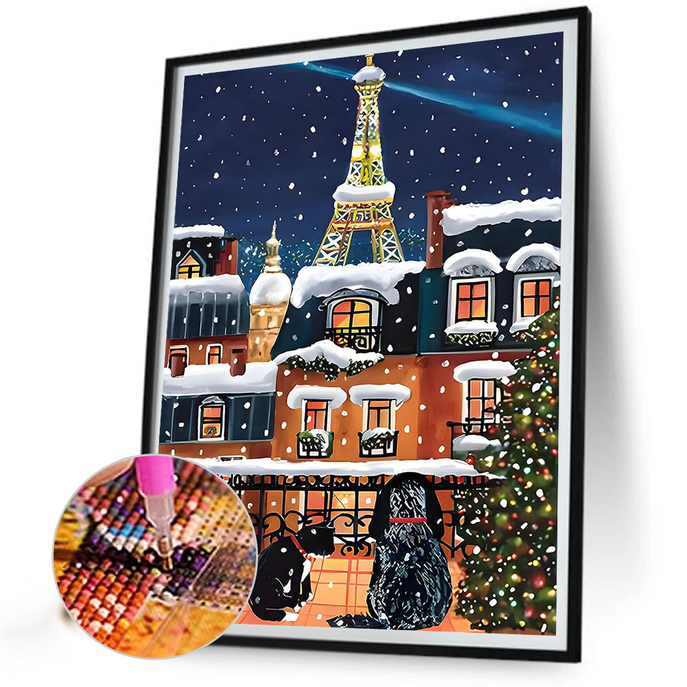 Snow City - Full Square Drill Diamond Painting 30*40CM