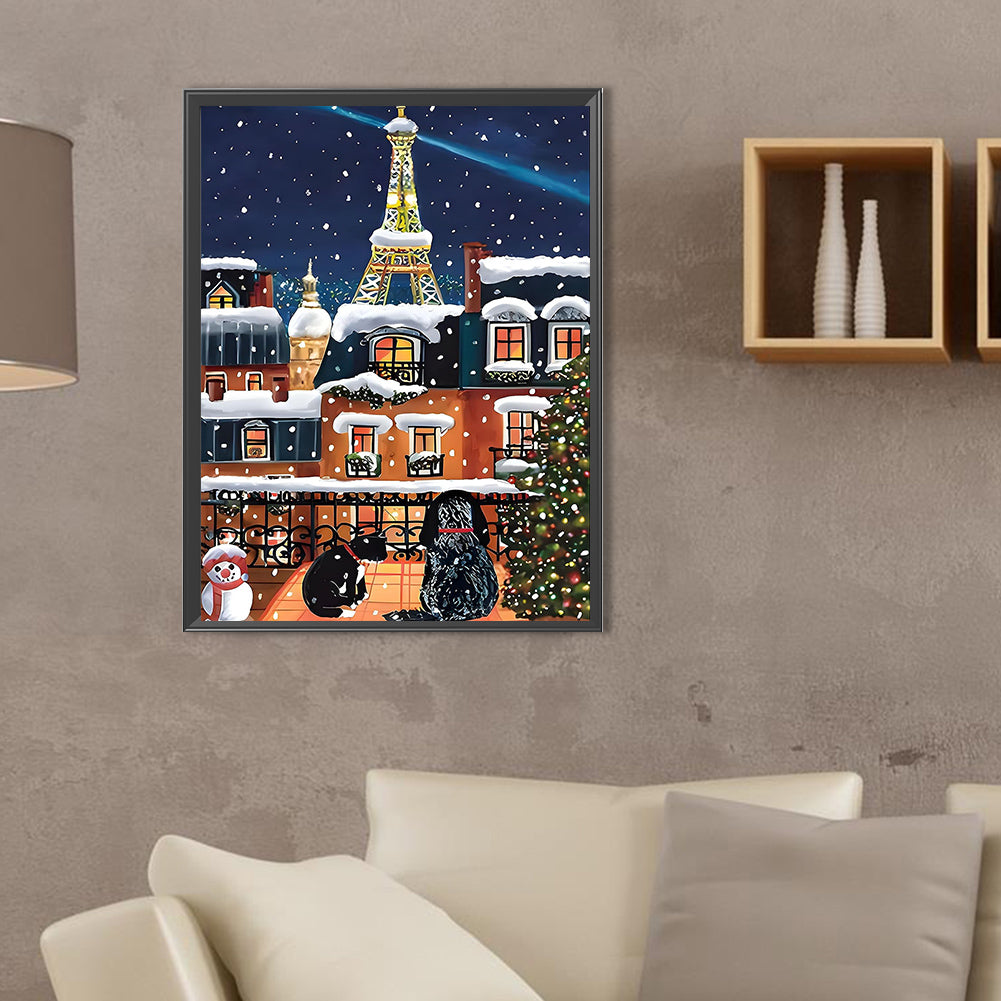 Snow City - Full Square Drill Diamond Painting 30*40CM