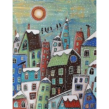 Snow City - Full Square Drill Diamond Painting 30*40CM