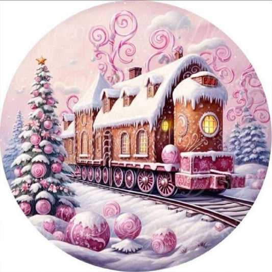 Snow Train - Full Round Drill Diamond Painting 30*30CM