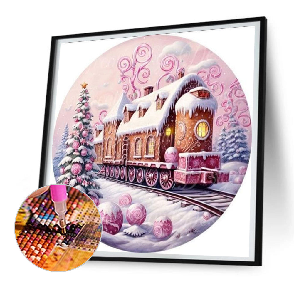 Snow Train - Full Round Drill Diamond Painting 30*30CM