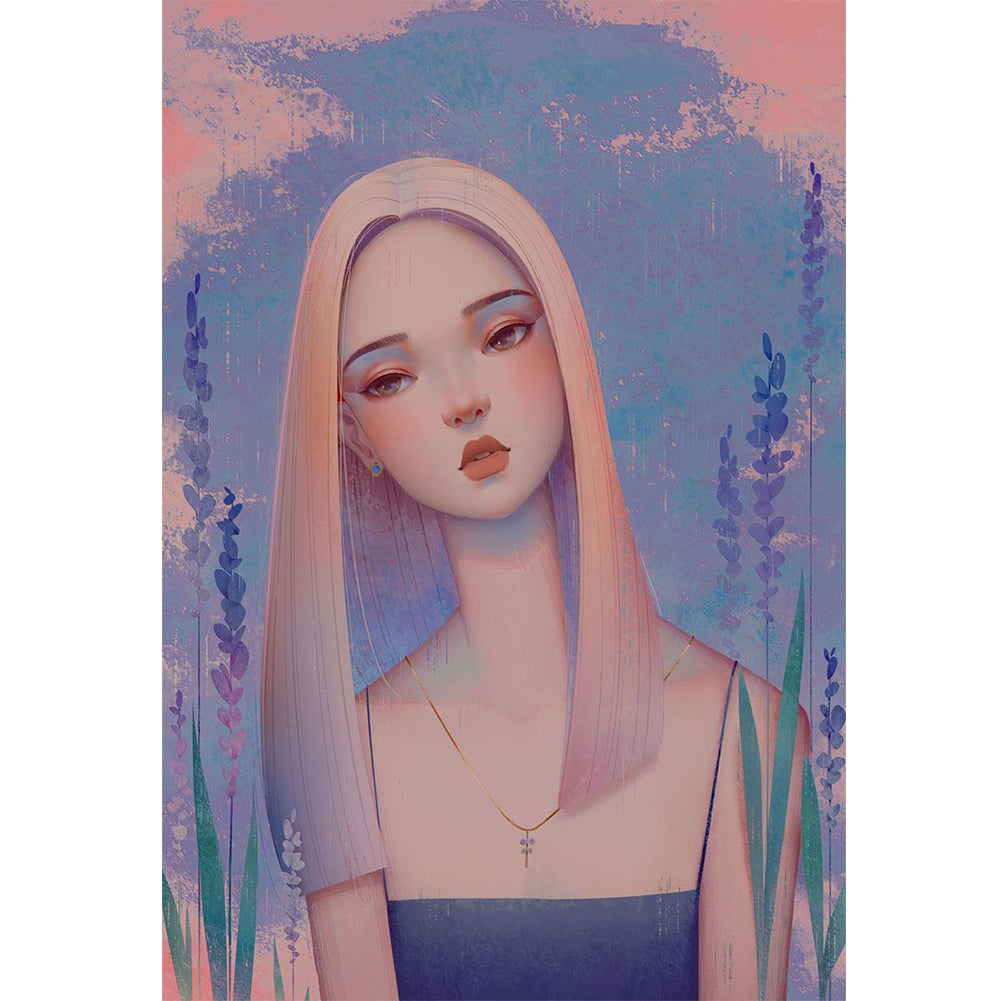 Flower Girl - 11CT Stamped Cross Stitch 40*60CM(Joy Sunday)