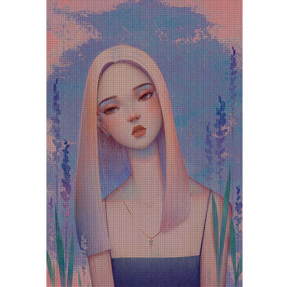 Flower Girl - 11CT Stamped Cross Stitch 40*60CM(Joy Sunday)