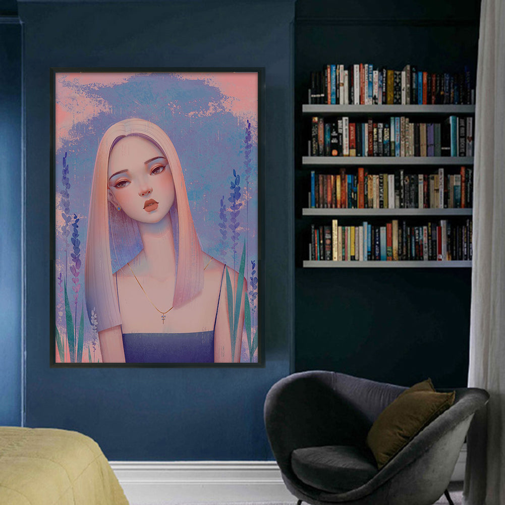 Flower Girl - 11CT Stamped Cross Stitch 40*60CM(Joy Sunday)