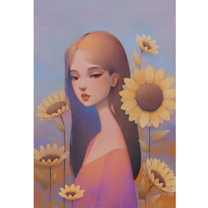 Flower Girl - 11CT Stamped Cross Stitch 40*60CM(Joy Sunday)