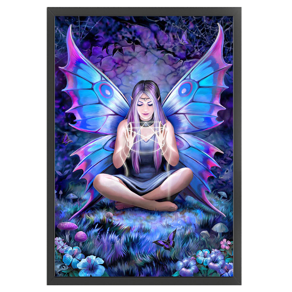 Butterfly Fairy - 11CT Stamped Cross Stitch 50*70CM(Joy Sunday)