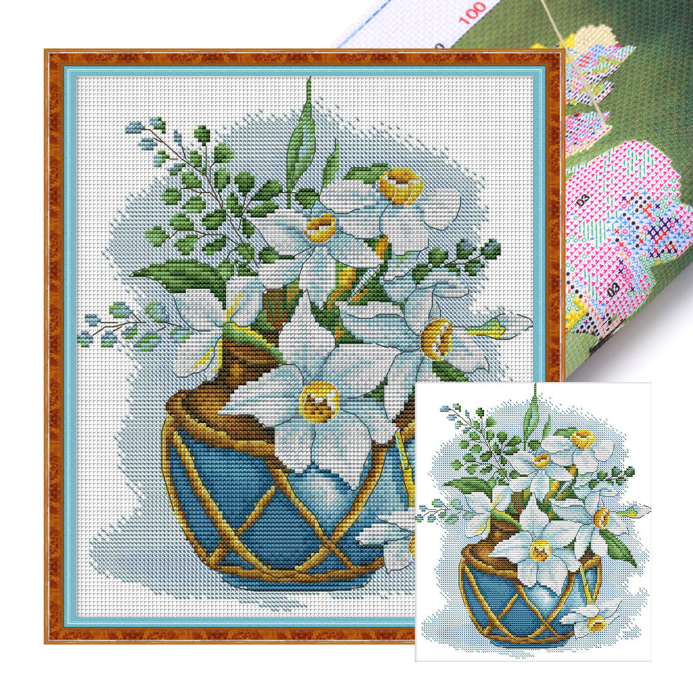 Bloom - 14CT Stamped Cross Stitch 28*31CM(Joy Sunday)