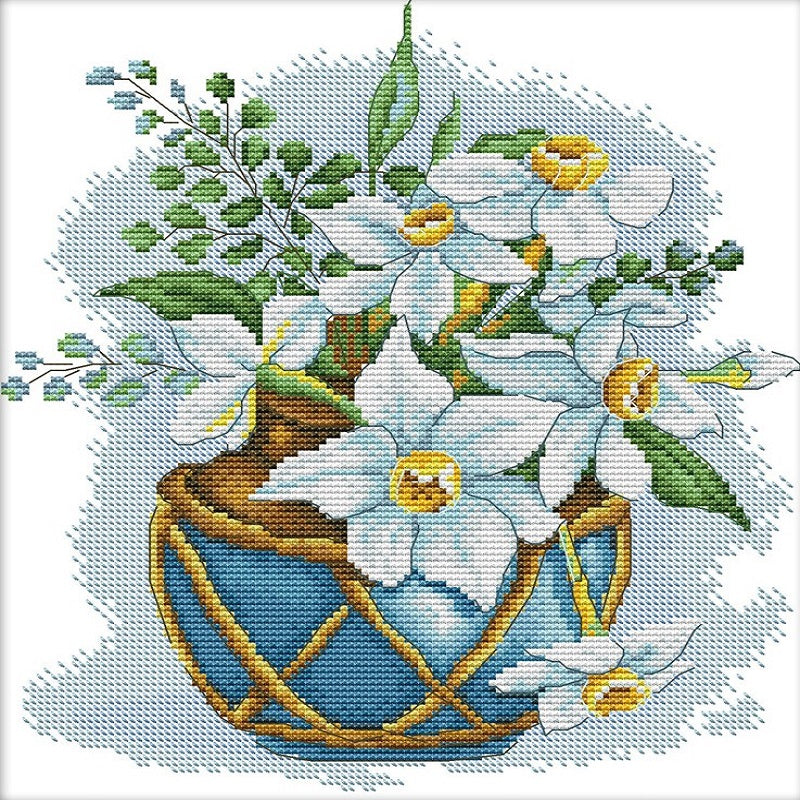 Bloom - 14CT Stamped Cross Stitch 28*31CM(Joy Sunday)