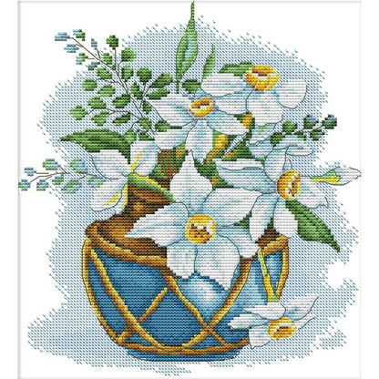 Bloom - 14CT Stamped Cross Stitch 28*31CM(Joy Sunday)