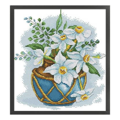 Bloom - 14CT Stamped Cross Stitch 28*31CM(Joy Sunday)