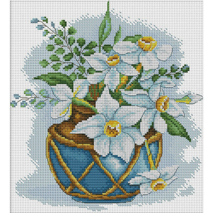 Bloom - 14CT Stamped Cross Stitch 28*31CM(Joy Sunday)