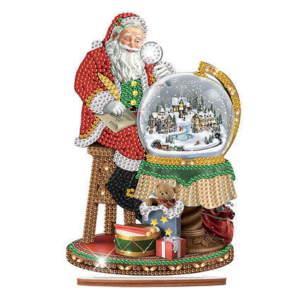 Wooden Santa Diamond Painting Tabletop Ornaments Kit for Table Office Decor (#1)