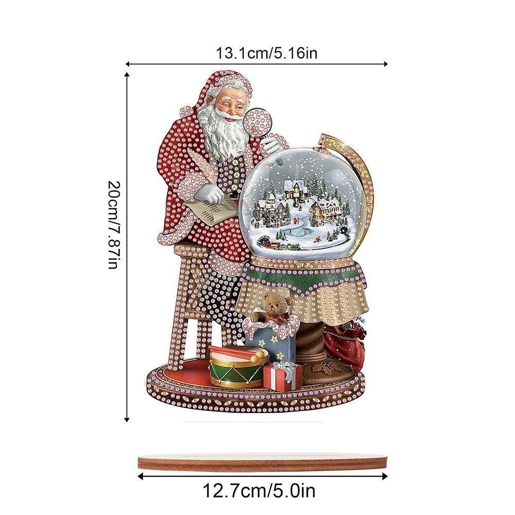 Wooden Santa Diamond Painting Tabletop Ornaments Kit for Table Office Decor (#1)