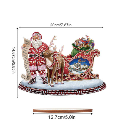 Wooden Santa Diamond Painting Tabletop Ornaments Kit for Table Office Decor (#3)