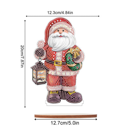 Wooden Santa Diamond Painting Tabletop Ornaments Kit for Table Office Decor (#9)