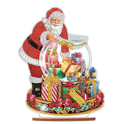 Wooden Santa Diamond Painting Tabletop Ornaments Kit for Table Office Decor(#10)