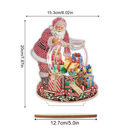 Wooden Santa Diamond Painting Tabletop Ornaments Kit for Table Office Decor(#10)