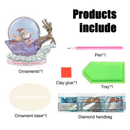 Wooden Santa Diamond Painting Tabletop Ornaments Kit for Table Office Decor(#11)