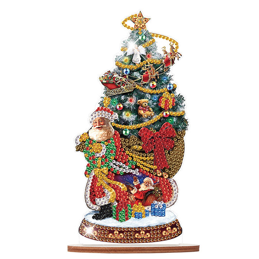 Wooden Christmas Diamond Painting Tabletop Ornament for Table Office Decor (#2)