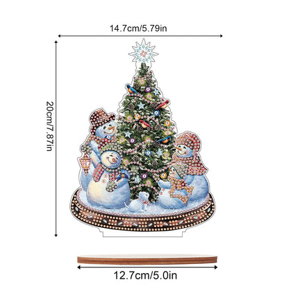 Wooden Christmas Diamond Painting Tabletop Ornament for Table Office Decor (#3)