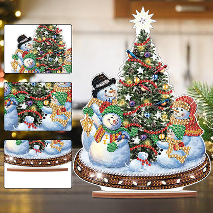 Wooden Christmas Diamond Painting Tabletop Ornament for Table Office Decor (#3)