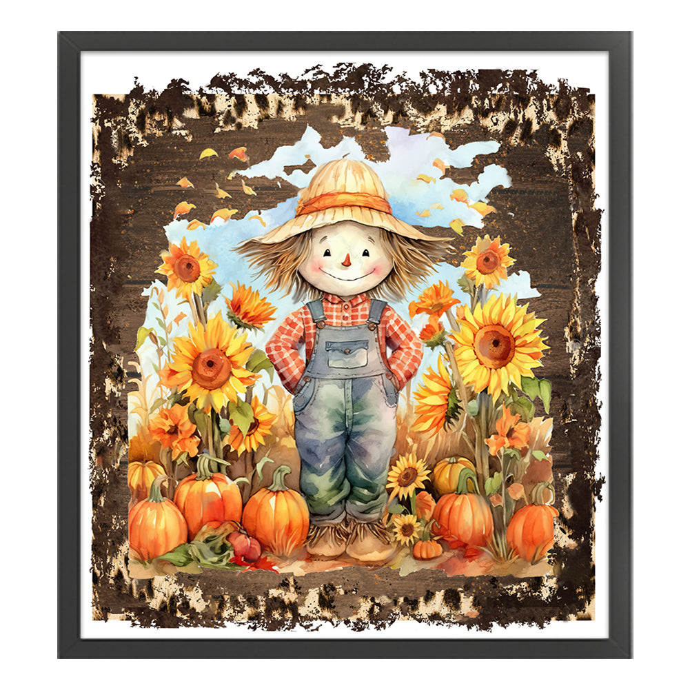 Sunflower Scarecrow - 11CT Stamped Cross Stitch 50*55CM(Joy Sunday)