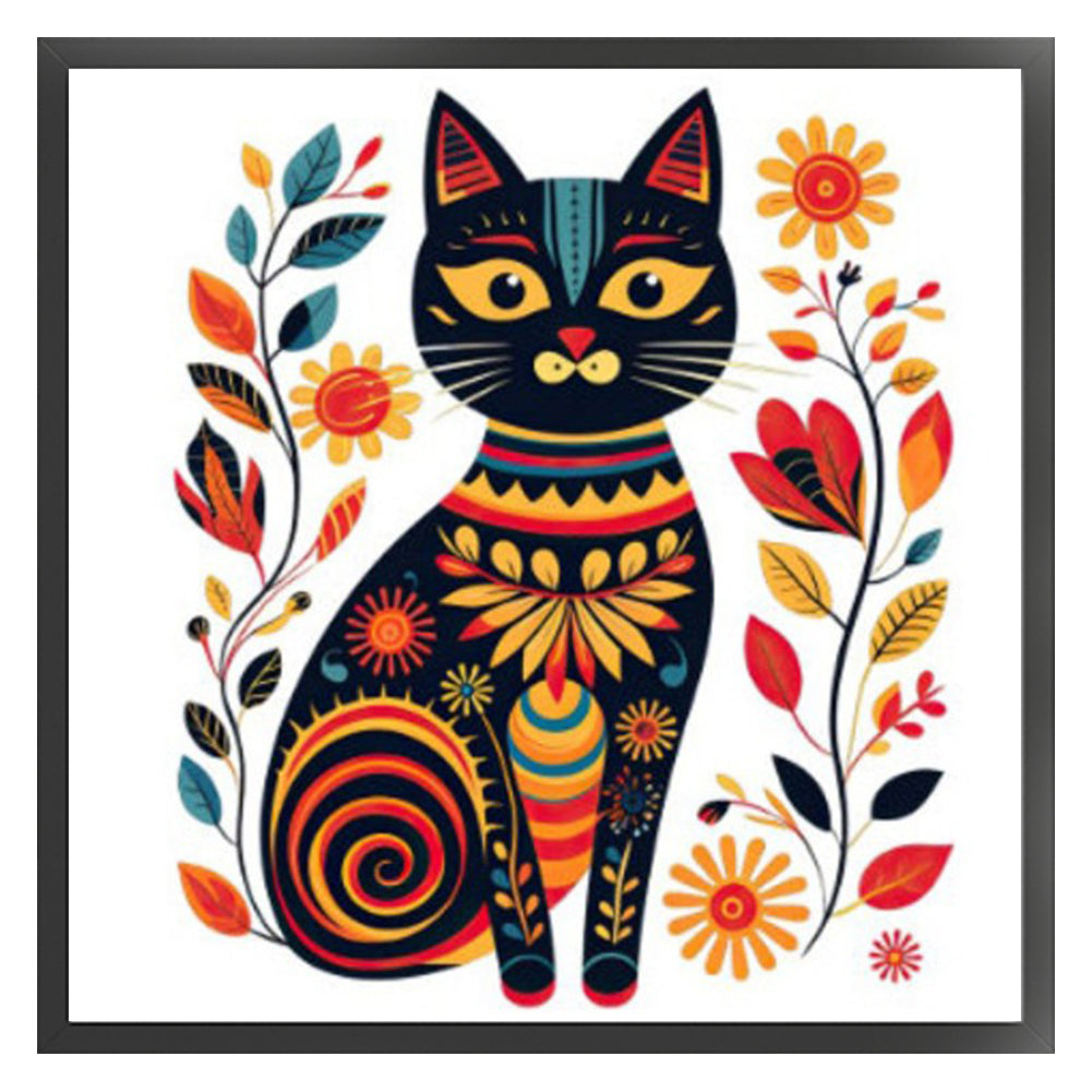 Cat - 11CT Stamped Cross Stitch 50*50CM(Joy Sunday)