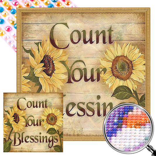 Count Your Blessings - Full AB Round Drill Diamond Painting 40*40CM