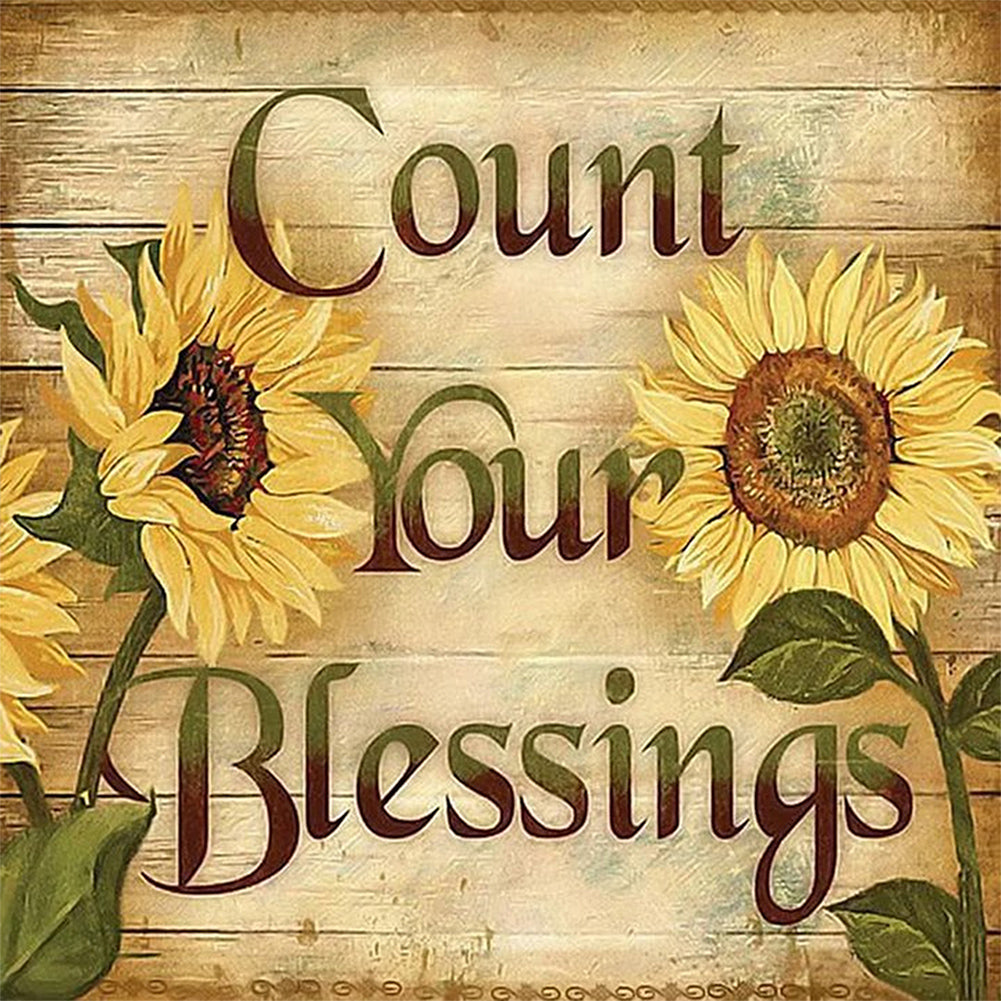 Count Your Blessings - Full AB Round Drill Diamond Painting 40*40CM