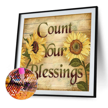 Count Your Blessings - Full AB Round Drill Diamond Painting 40*40CM