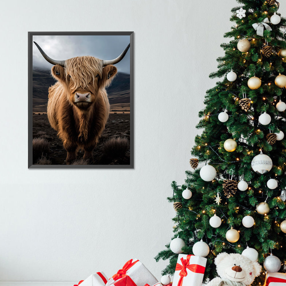 Scottish Highland Cattle - Full Round Drill Diamond Painting 30*40CM