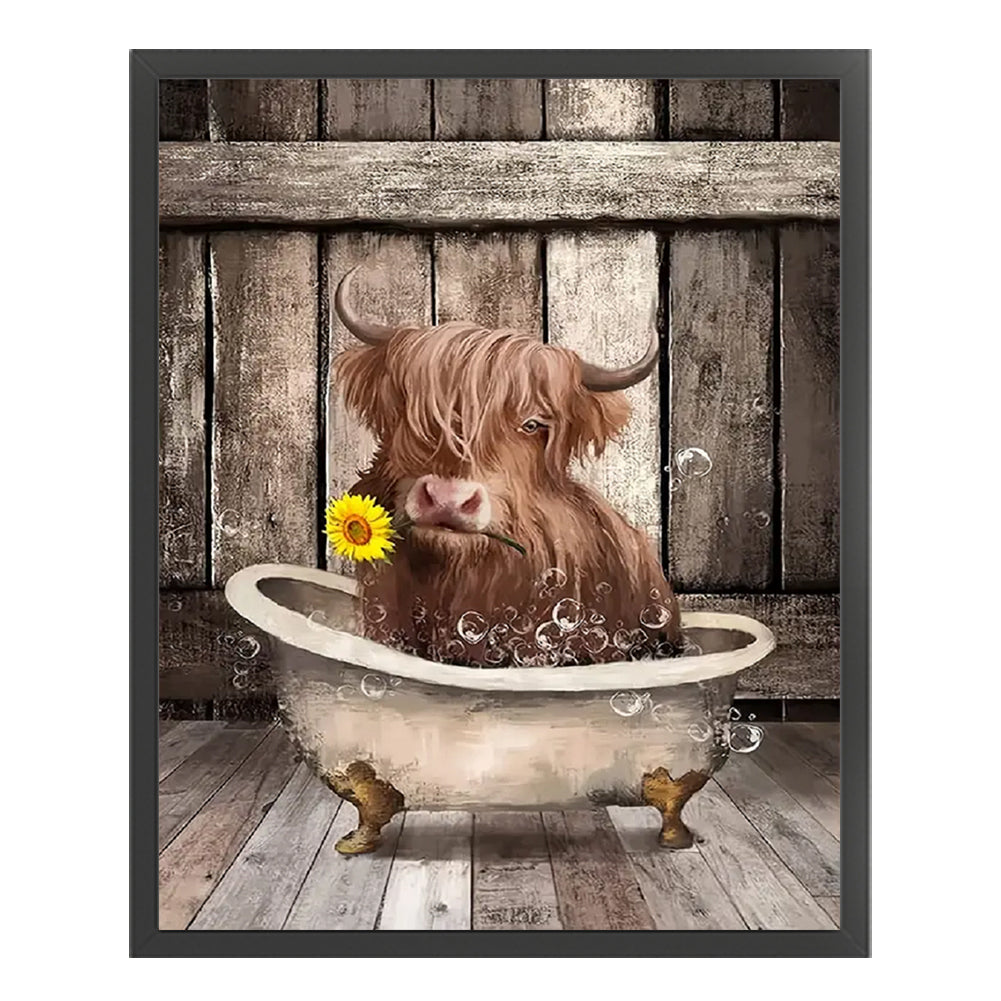 Yak Bathing - 11CT Stamped Cross Stitch 40*50CM(Joy Sunday)