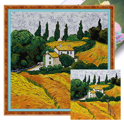 Autumn Colors - 14CT Stamped Cross Stitch 40*40CM(Joy Sunday)