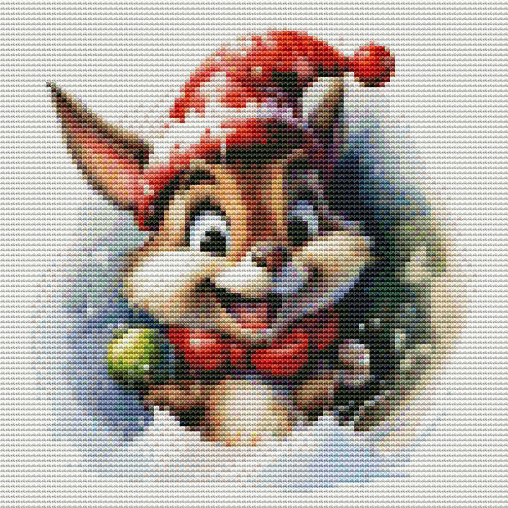 Christmas Squirrel - 18CT Stamped Cross Stitch 20*20CM(Joy Sunday)