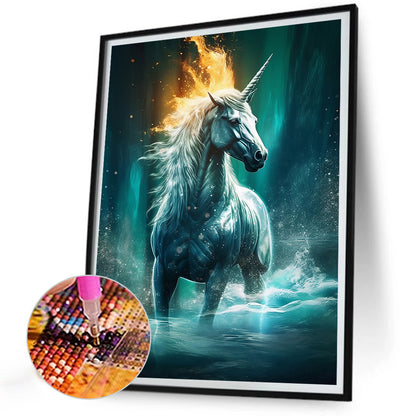 Fantasy Unicorn - Full Round Drill Diamond Painting 30*40CM