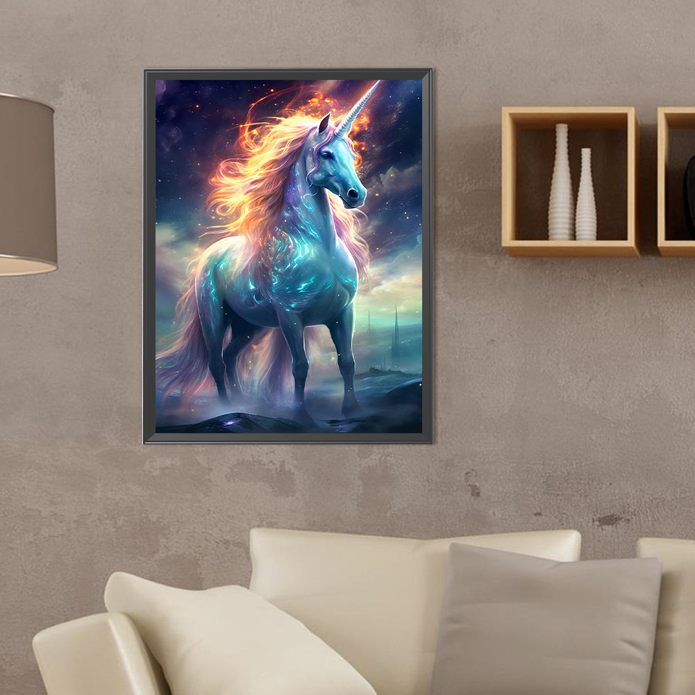 Fantasy Unicorn - Full Round Drill Diamond Painting 30*40CM