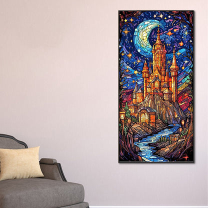 Starry Sky Castle - Full Round Drill Diamond Painting 40*80CM