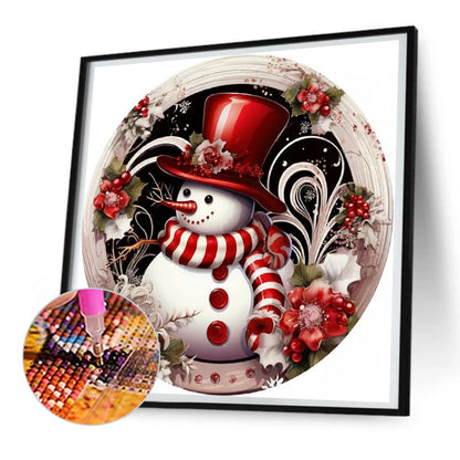 Christmas Snowman - Full Round Drill Diamond Painting 30*30CM