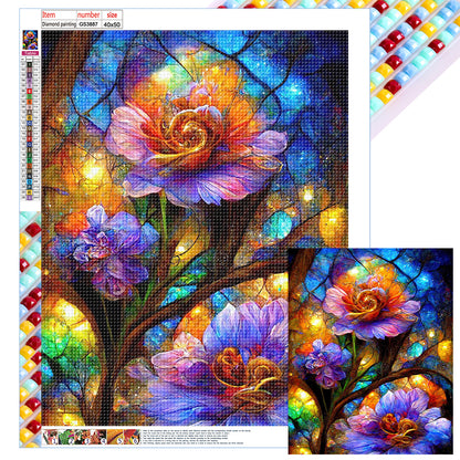 Crystal Flower - Full Square Drill Diamond Painting 40*50CM