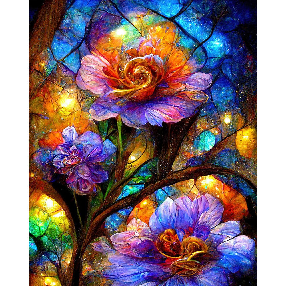 Crystal Flower - Full Square Drill Diamond Painting 40*50CM