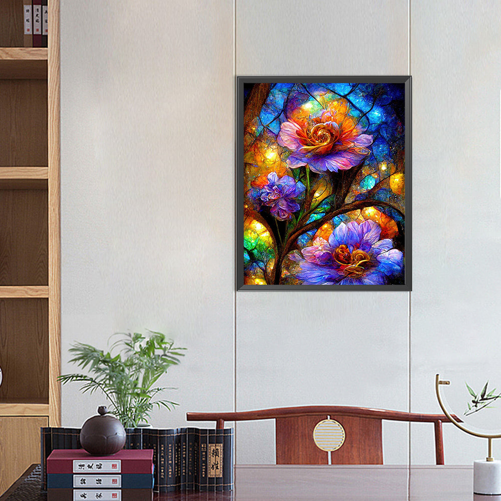 Crystal Flower - Full Square Drill Diamond Painting 40*50CM