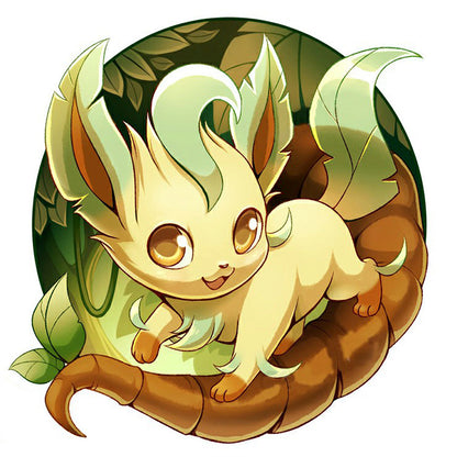 Grass Eevee - Full AB Round Drill Diamond Painting 30*30CM