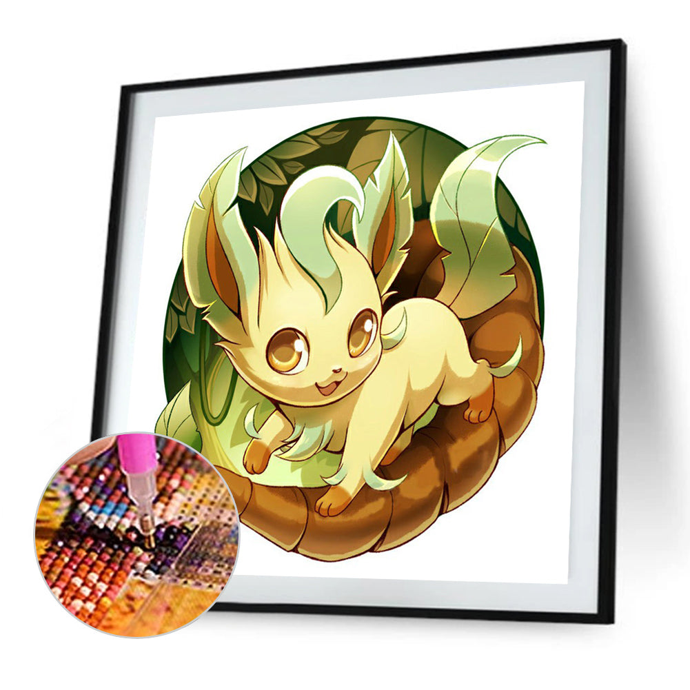 Grass Eevee - Full AB Round Drill Diamond Painting 30*30CM