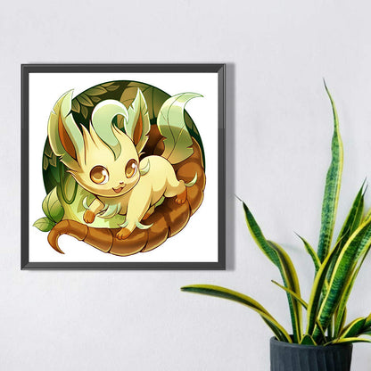 Grass Eevee - Full AB Round Drill Diamond Painting 30*30CM