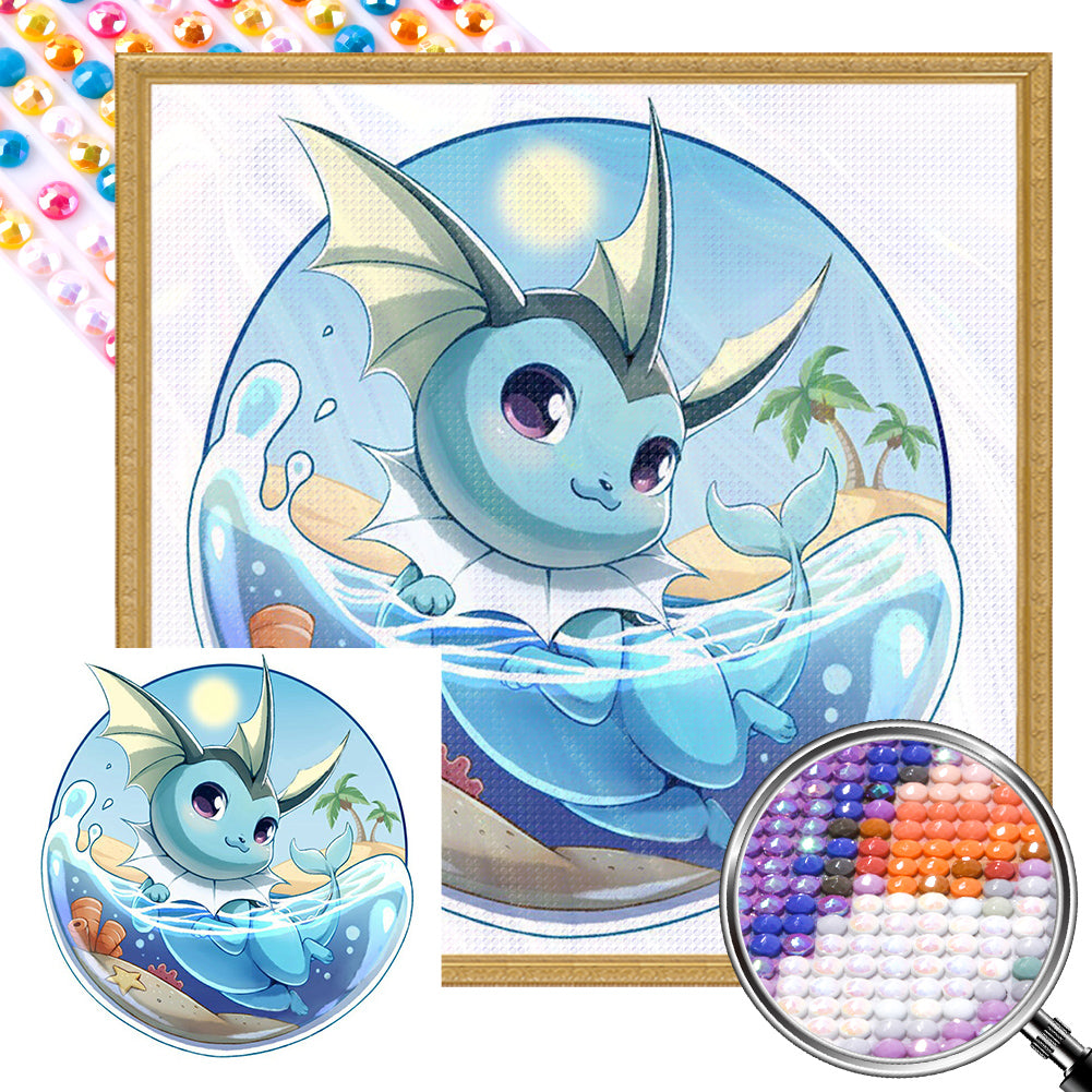 Water Eevee - Full AB Round Drill Diamond Painting 30*30CM