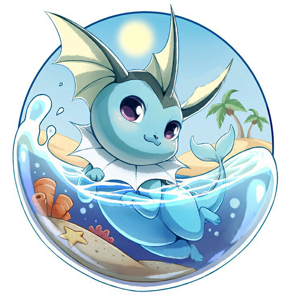 Water Eevee - Full AB Round Drill Diamond Painting 30*30CM