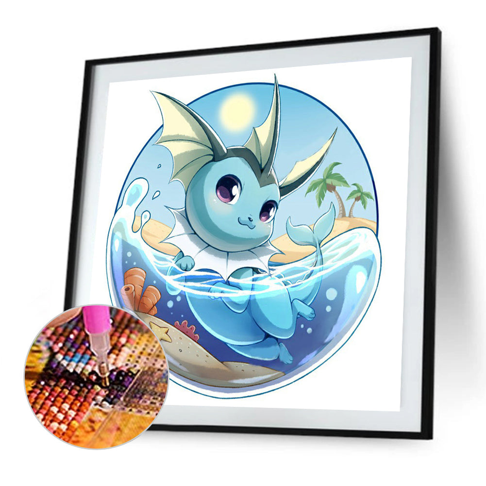 Water Eevee - Full AB Round Drill Diamond Painting 30*30CM