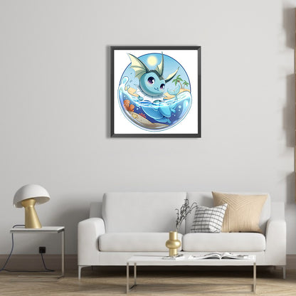 Water Eevee - Full AB Round Drill Diamond Painting 30*30CM