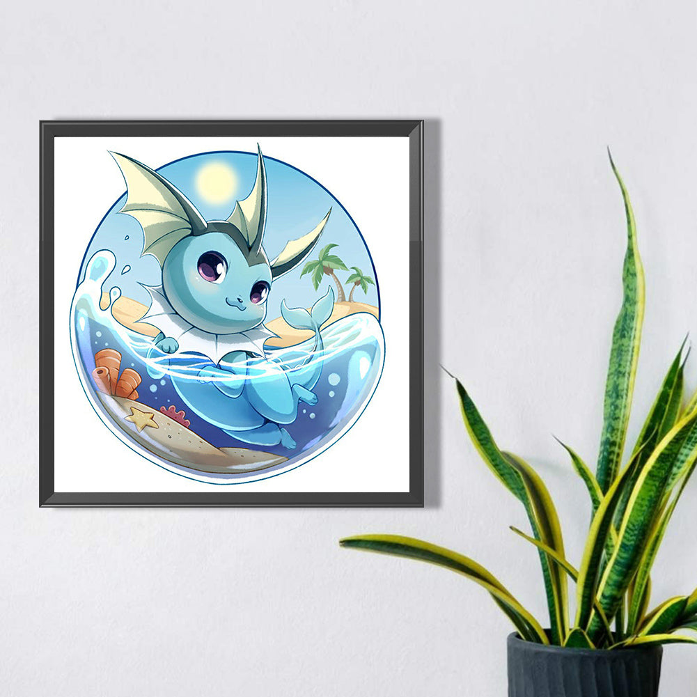 Water Eevee - Full AB Round Drill Diamond Painting 30*30CM